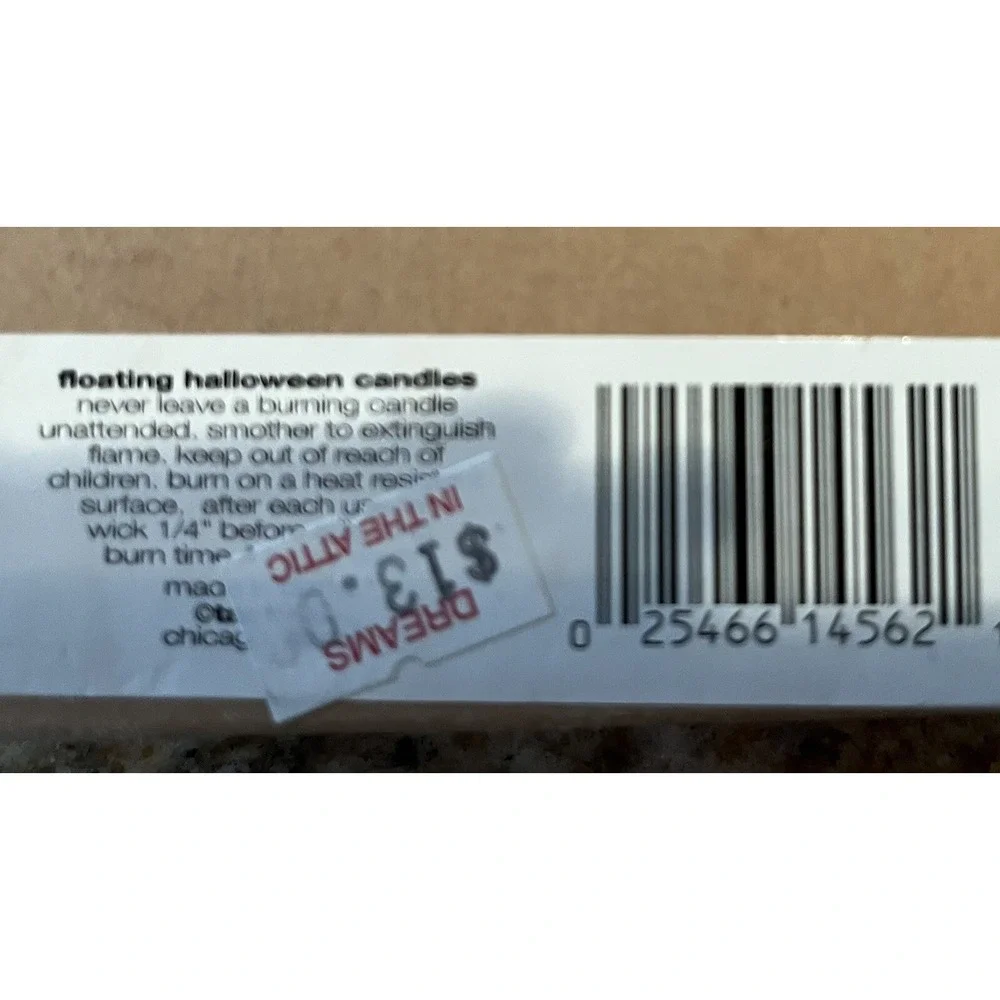 Vintage Floating Halloween Candles Tag Brand Set Of‎ 4 NOS In Original Box USA